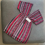 Paradise Multicolored V Neck Swim Suit Cover Up Dress Medium NWT Blue Photo 0