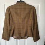 Giorgio Armani  Vintage silk wool Brown Herringbone Structured Blazer 4 Photo 3