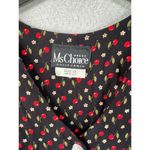 Vintage Ms Choice Womens 10 Romper Jumpsuit 90s Floral Black Red Short Sleeve US Photo 12