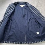 Treasure & Bond Treasure Bond Navy Blue Striped Linen‎ Blend Blazer Jacket Business Casual M Photo 9