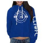 Charlotte FC Women's Cropped Blue Hoodie Sweatshirt Size XS Photo 0