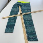 Nike  Leggings‎ Womens Small Blue Yellow Hyperwarm Nordic Print Active Photo 9