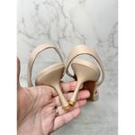 Nordstrom Rack Sandals Womens Size 5.5 Tan Crisscross Ope Toe Slingback Heels Photo 4