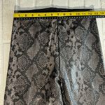Commando Faux Leather Leggings Womens Large Gray Black Snake Print Textured L Photo 1