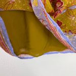 Joie  Mustard Yellow & Red Floral Swiss Dot Cap Sleeve Blouse Top Shirt Size M Photo 5