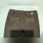 One 5 One  151 Jeans Women 12 Brown Embroidered Studded Rhinestone Straight Photo 3