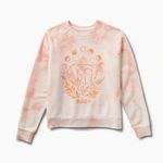 REEF  Trunks Elephant Raglan Crew Sweater Tie Dye Peach Melba Small NWT Photo 7