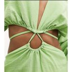 ASOS  Edition Cut Out Dress Midi Size US 2 Green Vacation Beach Party Sexy NWT​​ Photo 2