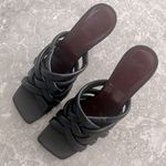 STAUD New Deepwater Square Toe Woven Strappy High Heel Sandals, Black Size 39.5 Photo 6