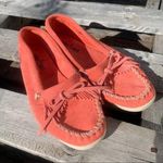 Minnetonka Newport Melon suede leather moccasins size 8.5 Photo 0