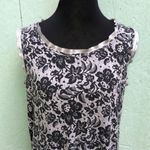 WD•NY WD.NY Floral Print Tank Top With Satin Trim L Photo 1