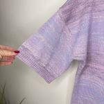 Soft Surroundings Soft‎ Surroundings Palm Tree Short Sleeve Medium Tunic Sweater Purple Blue Wash Photo 2