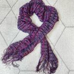 Missoni  Pink & Purple Knit Zig Zag Fringe Scarf Photo 0