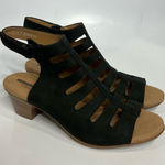 Clarks Valerie Shelly heeled sandals black leather open toe women’s size 7.5 Photo 0