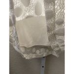 Alfani  Dress Polka Dot Lace Overlay Midi Soft White Size Small‎ Photo 6