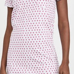 Roberta Roller Rabbit Roller Rabbit T-Shirt Pajama‎ Dress Womens Small White Pink Hearts Pima Cotton Photo 0