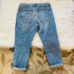 Topshop distressed high waist boyfriend crop buttonfly denim jeans Photo 3