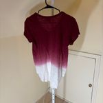 Anthropologie  Left of Center EUC Women's Hombre V-Neck Pink White Tee Size XSP Photo 4