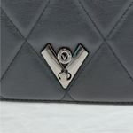 Valentino Orlandi Women Crossbody Bag Black Quilted Vegan Leather Handbag Purse Photo 4