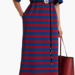 Tory Burch  Rugby Striped Short‎ Sleeve Preppy Maxi Dress Size XXS Photo 0