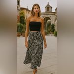 Anthropologie NWT  Butterfly Floral Black & White Maxi Slip Skirt Boho XL Photo 9