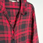 Soft Surroundings  Bennington Shirt Midi Dress Red Black Plaid Photo 2
