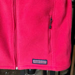 Vineyard Vines  fleece vest navy coral red neon zip up pockets size medium Photo 1