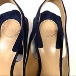 Chloé NEW Chloe Laurena Scalloped Suede Slingback Pumps 37FR Navy Photo 7