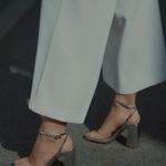 Mango Block Heel Sandals, Silver casual classic wedding cocktail party summer Photo 8