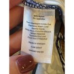 Talbots  Navy Blue And White Woodland Floral Jersey Tie Front Sheath Dress Size M Photo 9