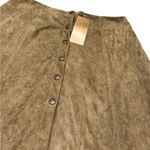 Blue Rain NWT  Faux Suede Skirt - Scalloped Edge - Snap Down Medium Photo 1