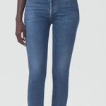 AGOLDE  Nico Jeans High Rise Slim Fit Cycle Wash Stretch Denim Blue Size 24‎ Photo 0