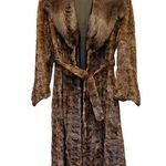 Vintage Filimegas Brown Mink Long Fur Winter Coat Size Medium Photo 0