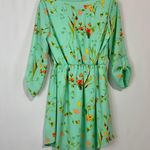 Copper Key Women’s 3/4 Sleeve Mini Floral Print V Neck Dress Mint Size Medium Photo 7