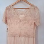 Talbots Vintage Formal Long Dress Womens 10 Pink Lace Sequin Beaded Bodice NEW Photo 5