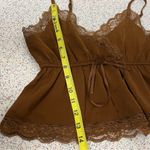 American Eagle Prettiest Lace Cami Brown Babydoll Tank Top Women’s Size XS Photo 6