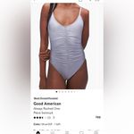 Good American  - Always Ruched One-Piece Swimsuit. Silver NWT. Size 1. Photo 2