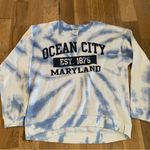 Ocean City Maryland Blue Tie Dye Dreamsicle Long Sleeve Sweatshirt Size Large Photo 4