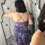 Free People Swept Away V-Neck Printed Maxi Top Purple Size Small Photo 4