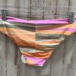 prAna New! Gemma Reversible Waves Green Stripe Bikini Bottom Womens Size Large Photo 4