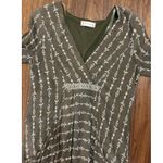 Altar'd State Altar’d State Peasant Style Mini Dress with Long Sleeves in Olive Green. Size S Photo 3