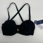 Fantasie Beach Waves Black Multiway Strapless Bandeau Bikini Top Swimsuit Sz 32G Photo 1