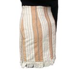 Majorelle Cream Vertical Stripe Pencil Skirt Photo 4