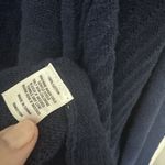 Wonderly  Navy Blue Cardigan Sz M sweater open Longline Duster Cotton Photo 4