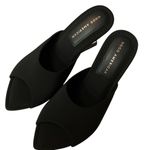 Good American Kardashian Clear Wedge Pointed Sandals Black Neoprene Size 8.5 NWT Photo 7