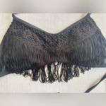 Relleciga  Women’s Tassel Bandeau Black Bikini‎ Top 
Size S Photo 8