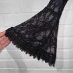 Polly & Esther Black Lace Robe/Cardigan with Bell Sleeves Photo 1