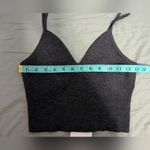 COS NWT  Wool Blend Ribbed Bralette Women's  Medium Charcoal Photo 3