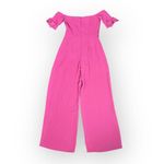 Gal Meets Glam  Meredith Jumpsuit Women's Size 0P Pink Bow Off Shoulder Wide Leg Photo 2