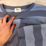 ZYIA Active blue dusty striped crewneck sweatshirt Long Sleeved Women’s XL Photo 5